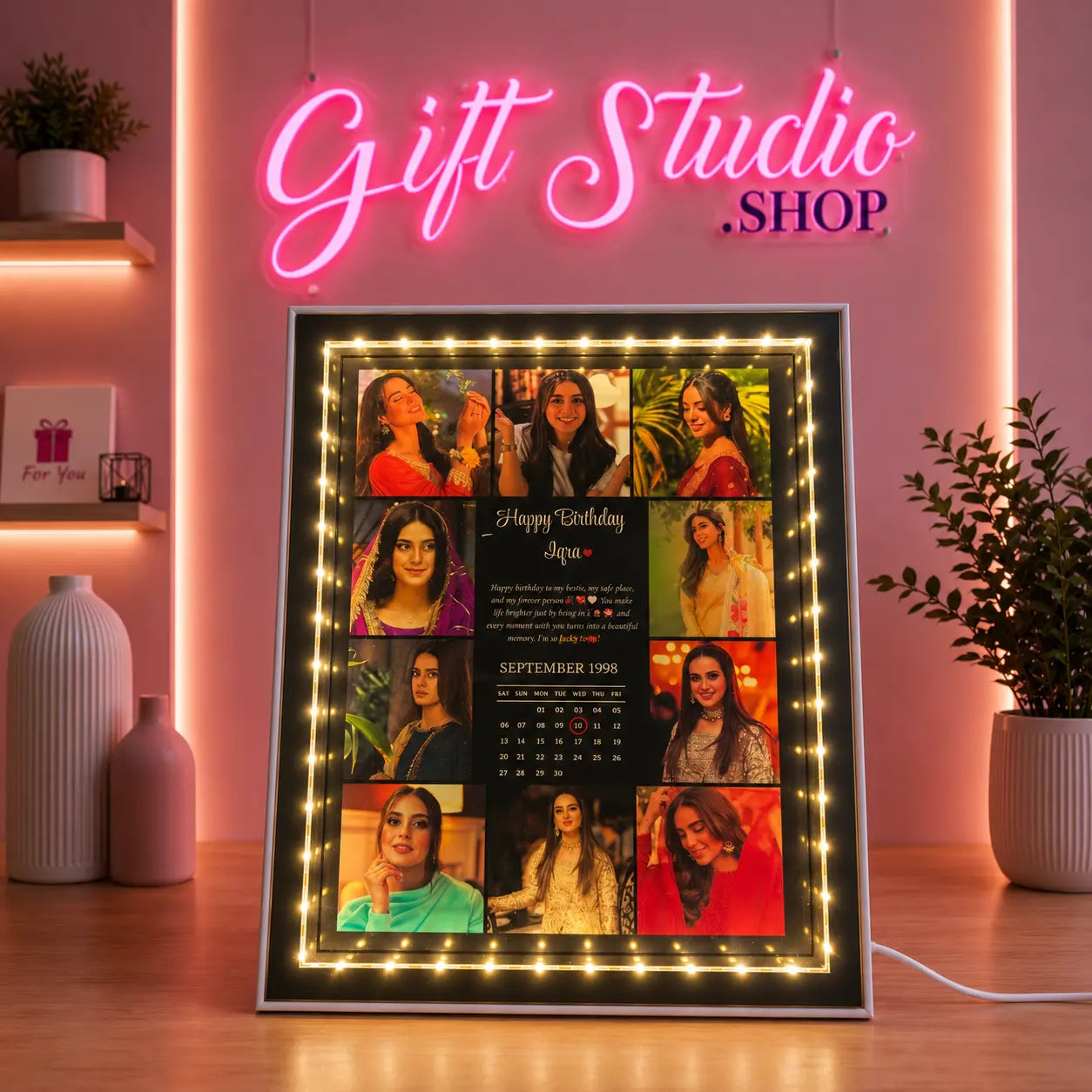 Birthday LED Photo Frame Pakistan Best Friend Sister Gift - Gift Studio Pakistan photo 3