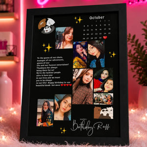 custom birthday frame name photo date
pakistan gift studio gujranwala