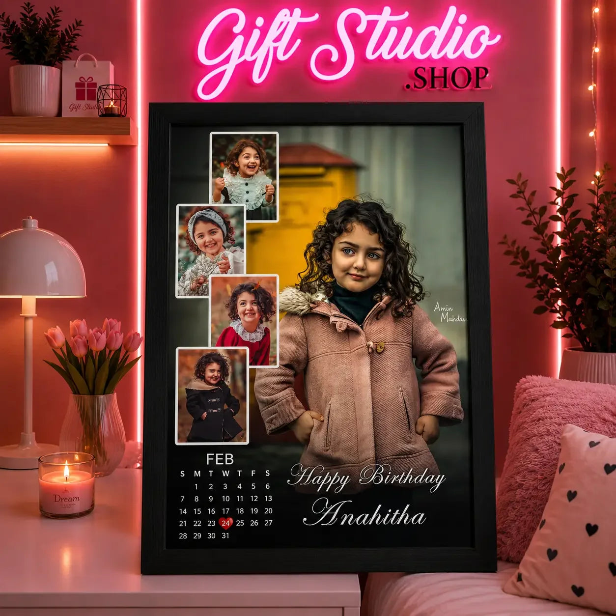 Happy birthday photo frame Pakistan - custom birthday picture frame Gift Studio