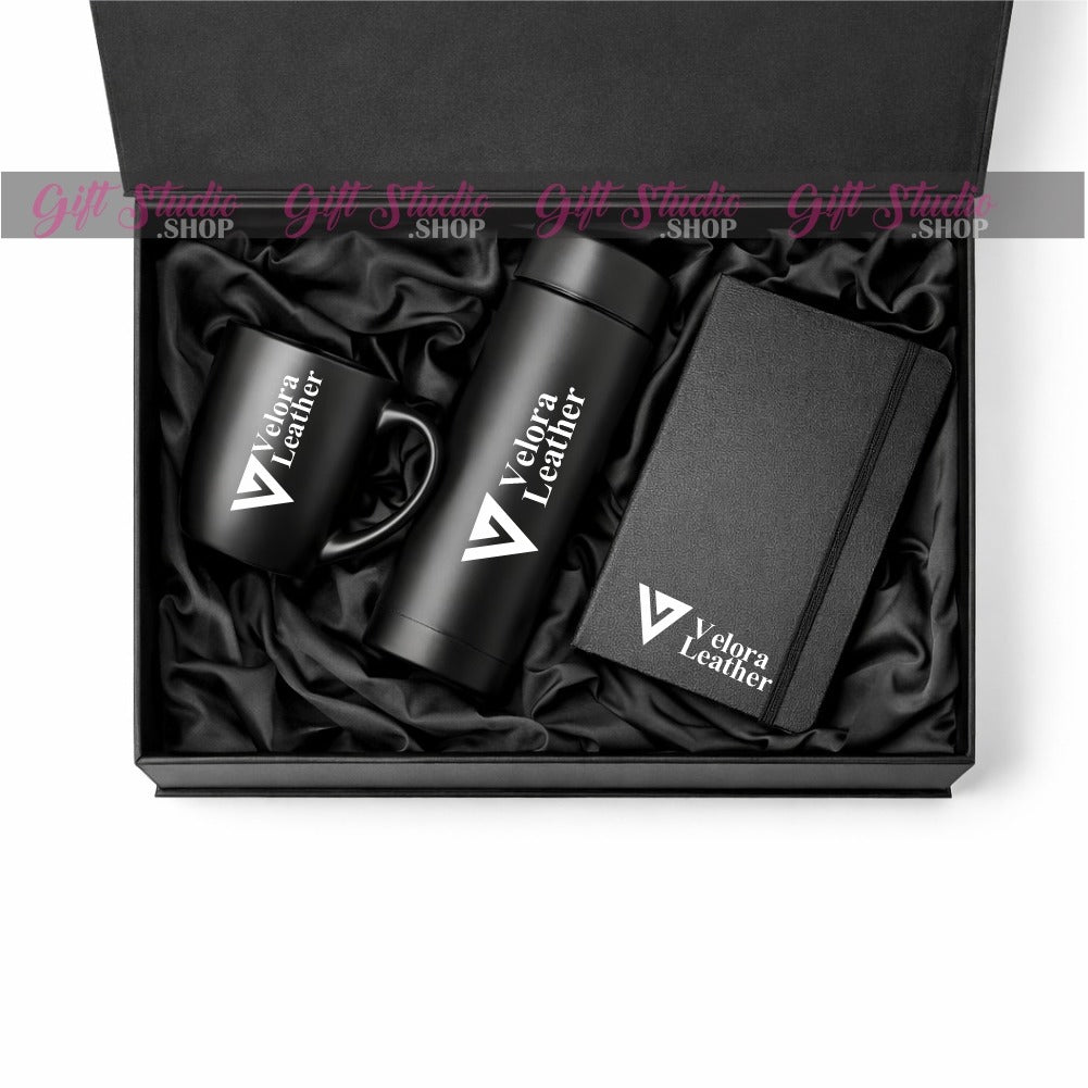 Custom corporate gift boxes with premium packaging, personalized branding, luxury business gift set for clients, employees and corporate events.