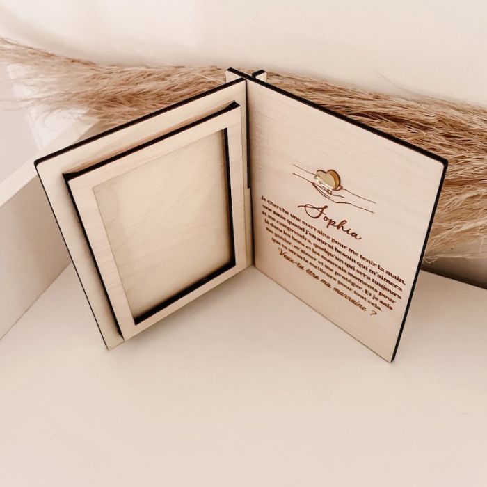 Personalized Wooden Photo Frame with Custom Engraved Text – Ideal for Grandparents,Parents, or Special Occasions