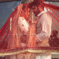 Customized name nikkah  Red Dupatta | Custom Nikah Dupatta Name
