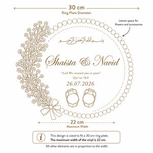 Dried flower ring tray - engagement ring presentation Pakistan