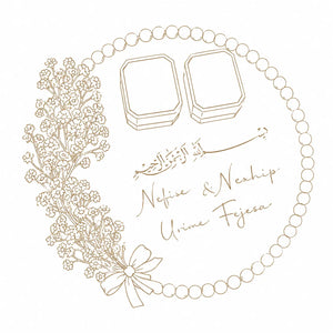 White ring tray with dried baby's breath flowers Pakistan