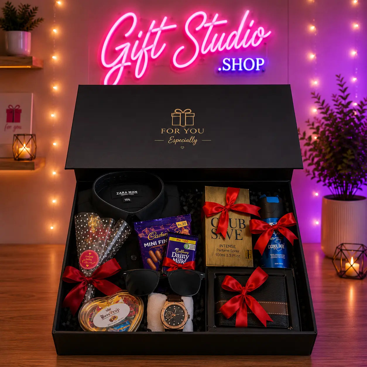 Eid Gift Basket for Him Pakistan Eidi Gift for Husband Brother - Gift Studio Pakistan photo 1