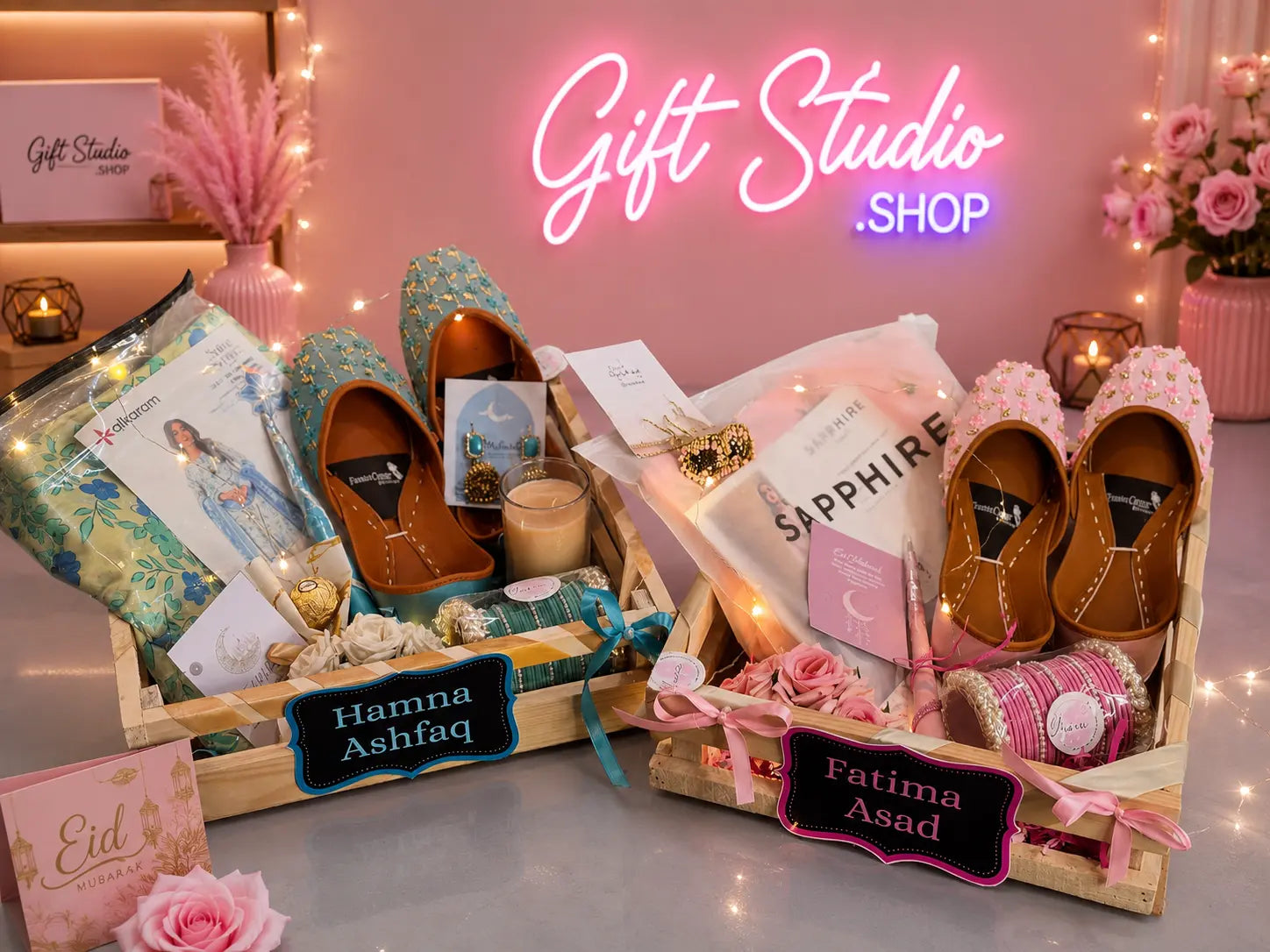 Eid Gift Basket for Wife Pakistan Eidi Gift for Girlfriend Sister - Gift Studio Pakistan photo 3