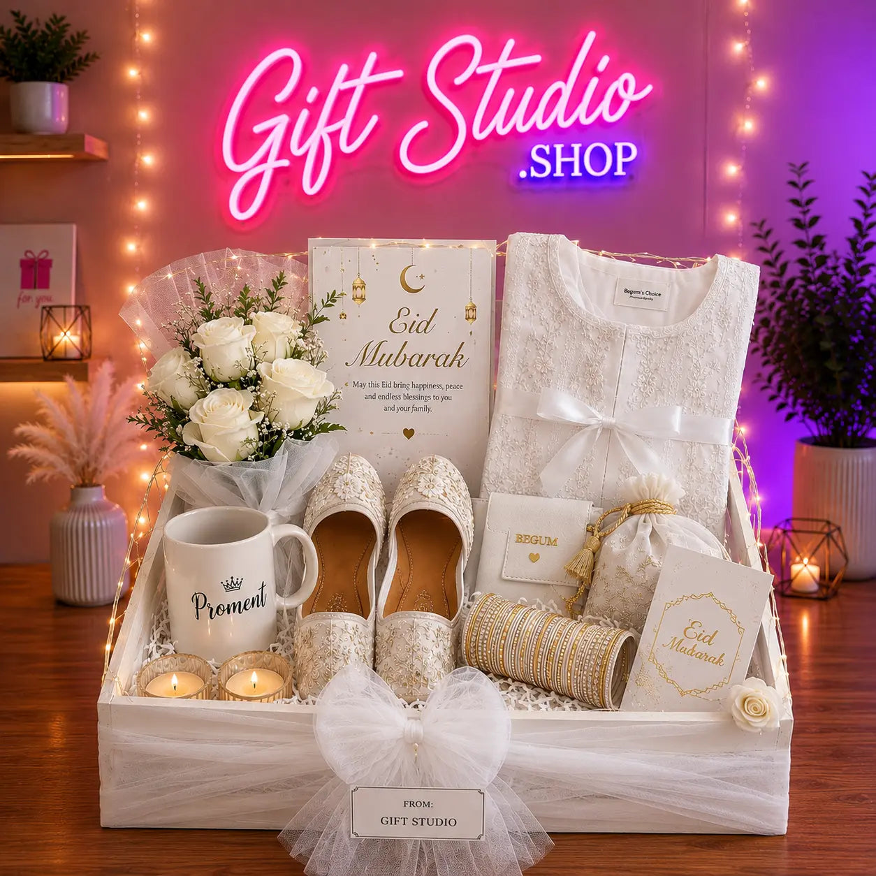 Eid Gift for Fiancee Pakistan Dulhan Engagement Eid Gift Basket - Gift Studio Pakistan photo 2