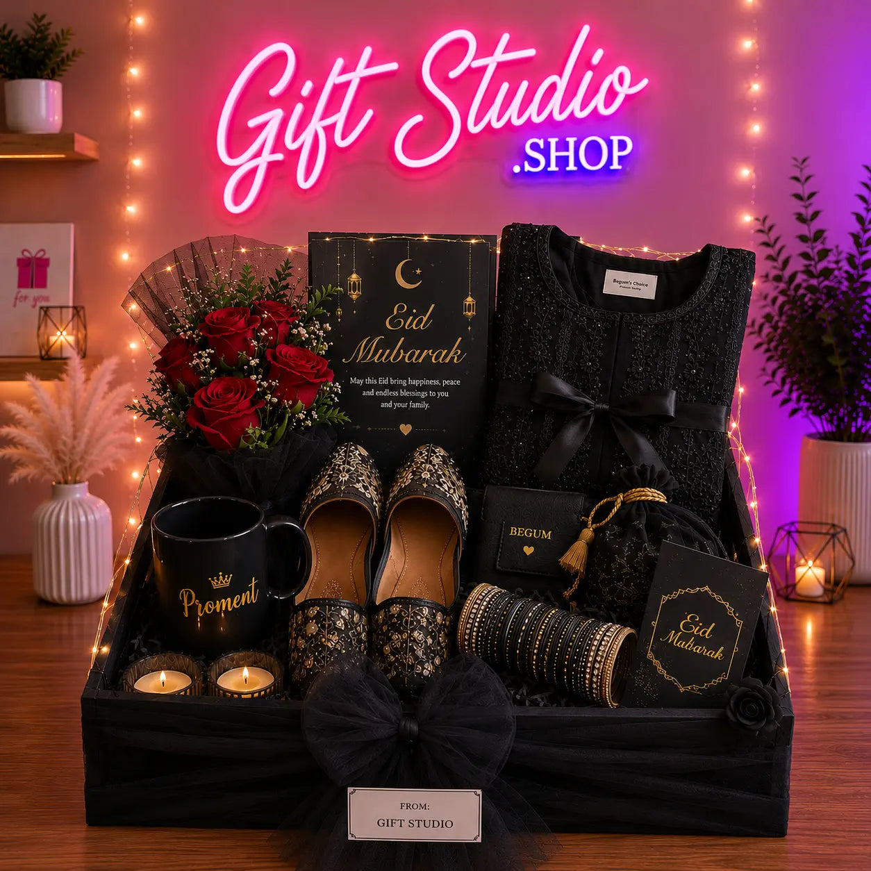 Eid Gift for Fiancee Pakistan Dulhan Engagement Eid Gift Basket - Gift Studio Pakistan photo 3