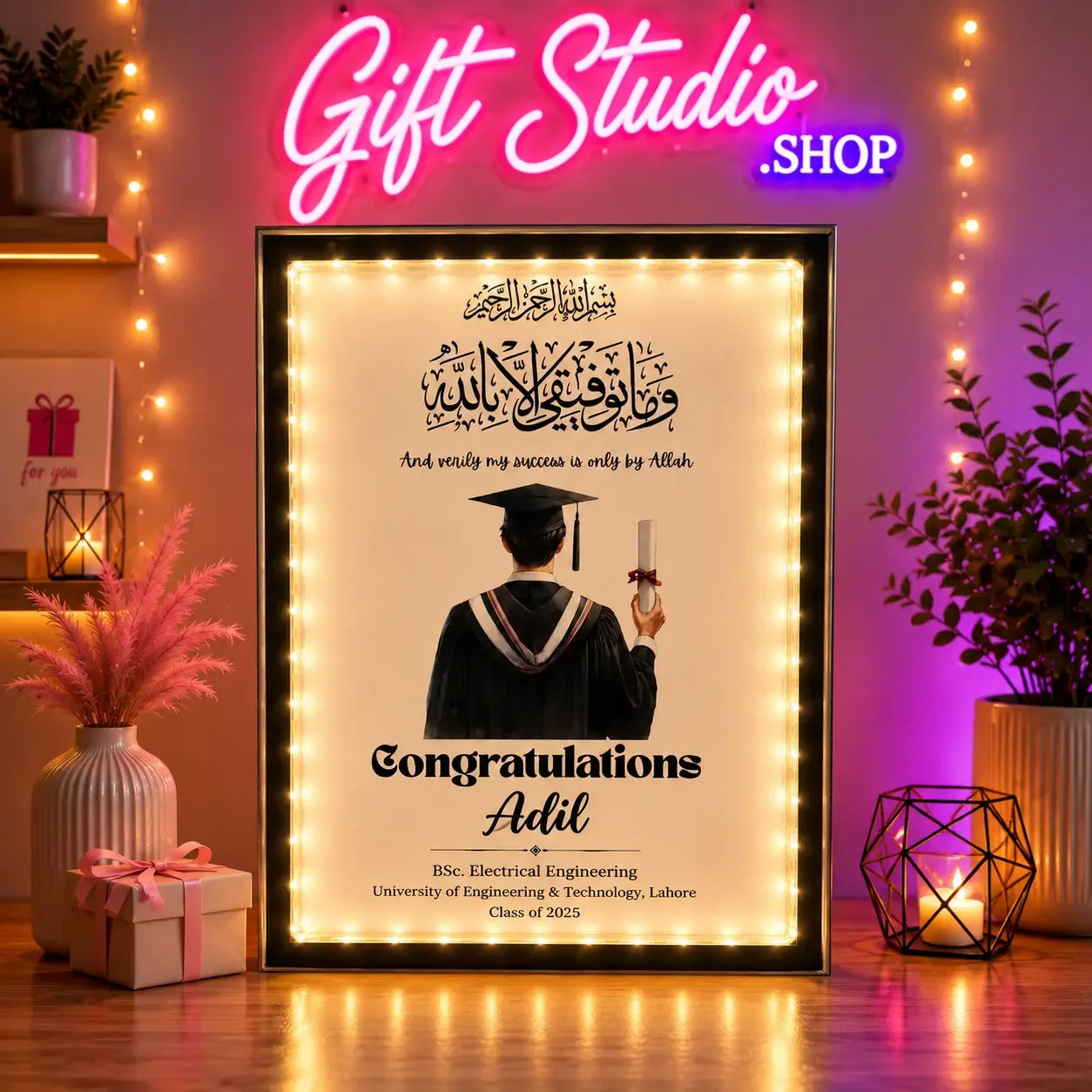Engineering Graduation Frame Pakistan Personalized Engineering Degree Gift - Gift Studio Pakistan photo 1