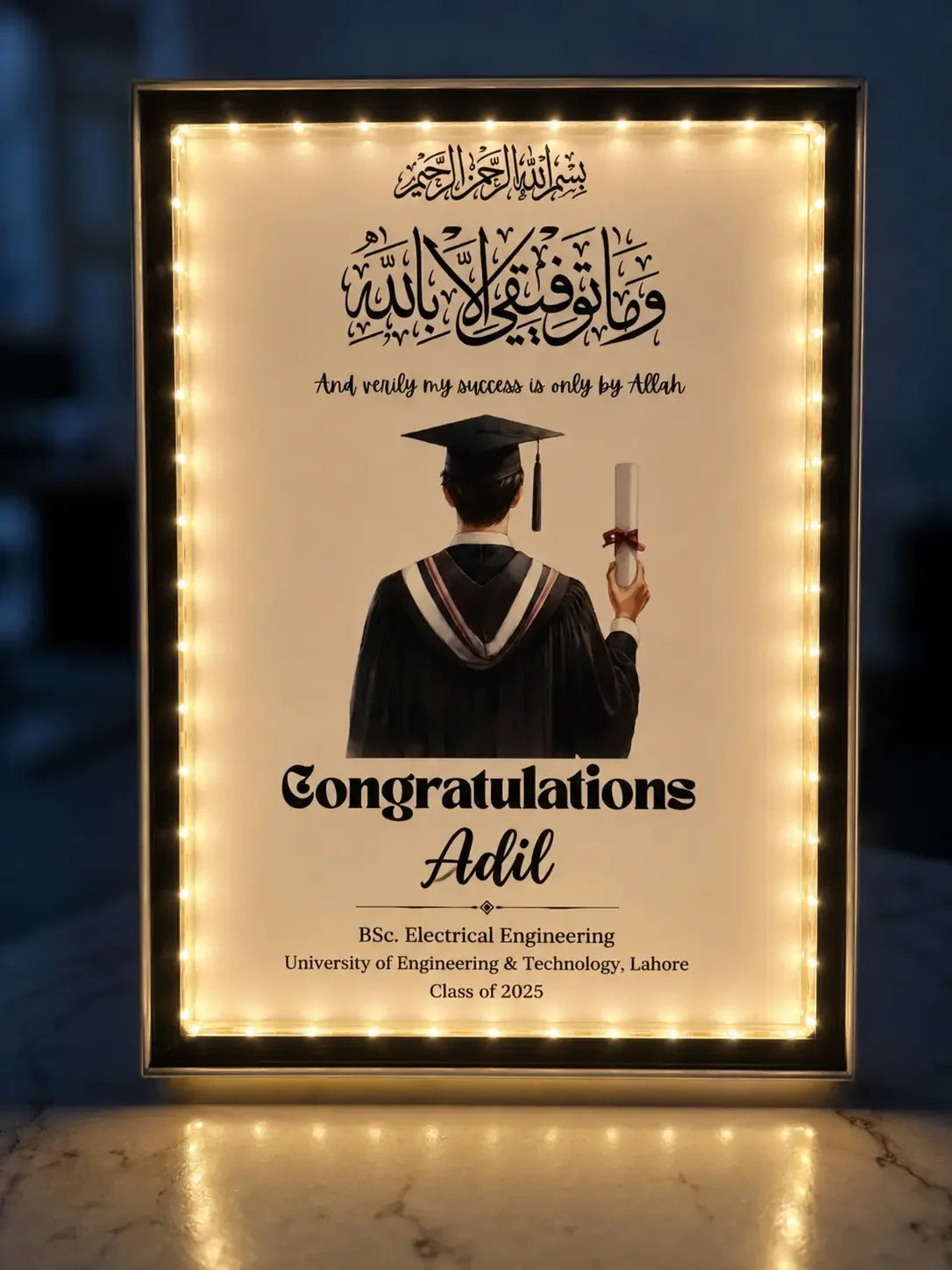 Engineering Graduation Frame Pakistan Personalized Engineering Degree Gift - Gift Studio Pakistan photo 4