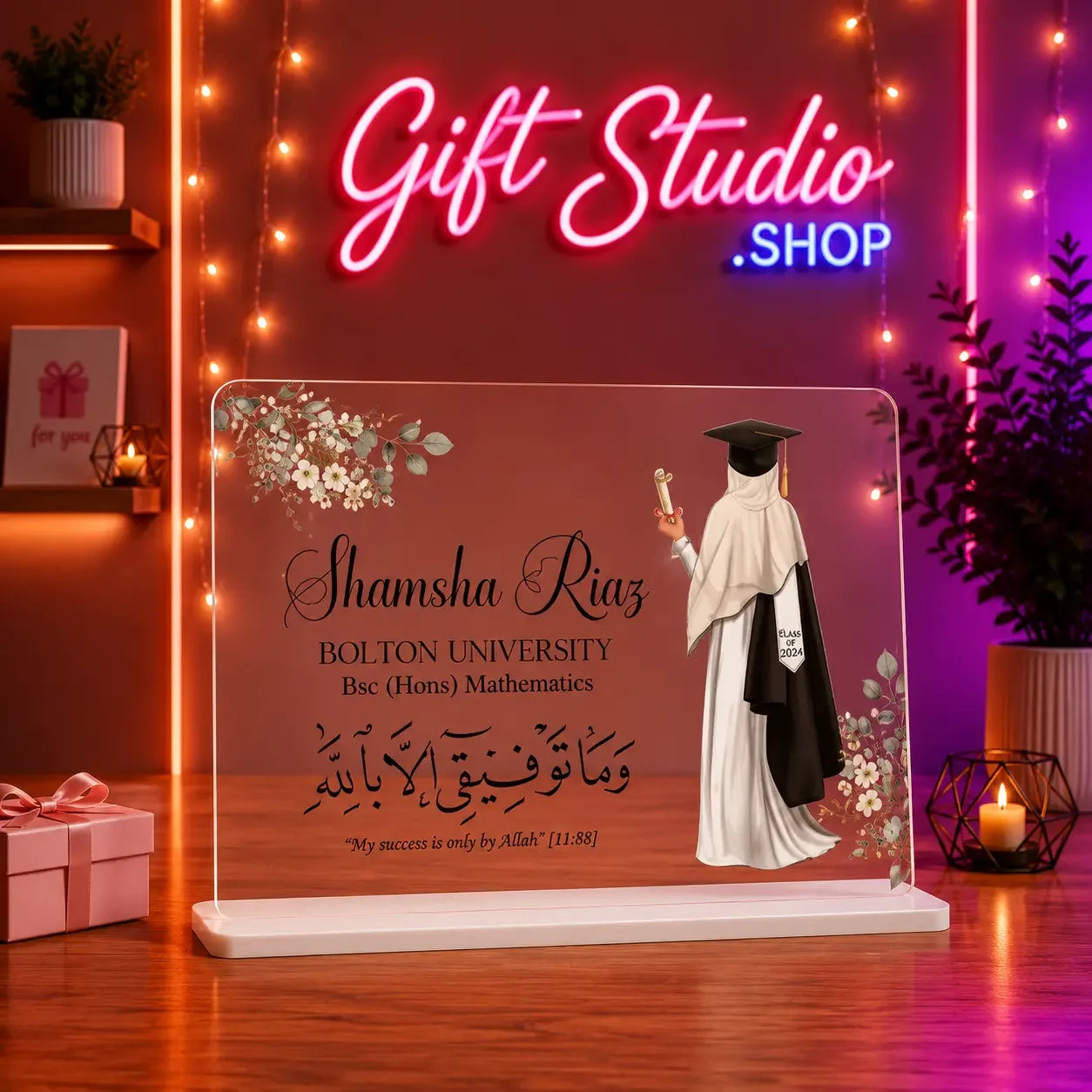 Graduation Acrylic Plaque Pakistan Personalized Graduate Gift - Gift Studio Pakistan photo 1