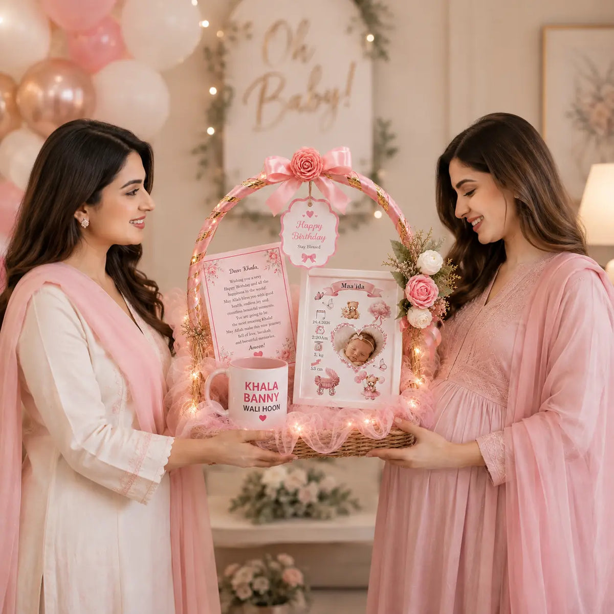 Baby Shower Gift Basket Pakistan | Personalized Newborn Crate — Gift Studio