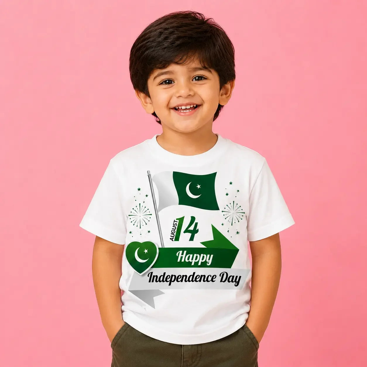 Toddler azadi romper set 14 August Pakistan - 2-piece customize Gift Studio