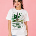 14 August women's t-shirt Pakistan - ladies azadi shirt customize name Gift Studio