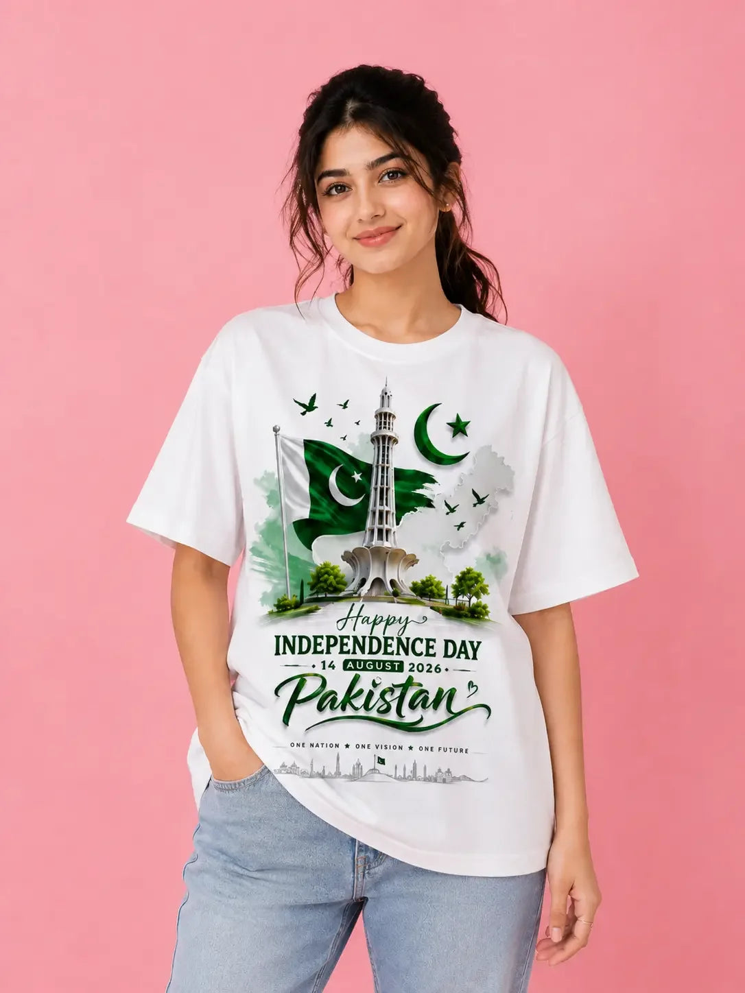 Women's Pakistan independence day shirt - 14 August azadi customize Gift Studio
