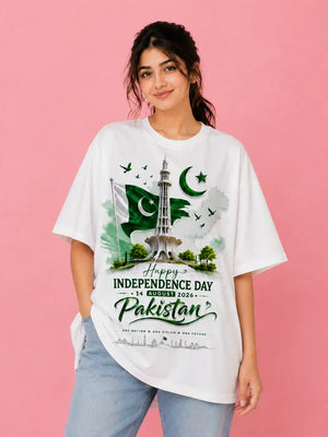 14 August ladies t-shirt Pakistan - customize name azadi shirt Gift Studio Gujranwala