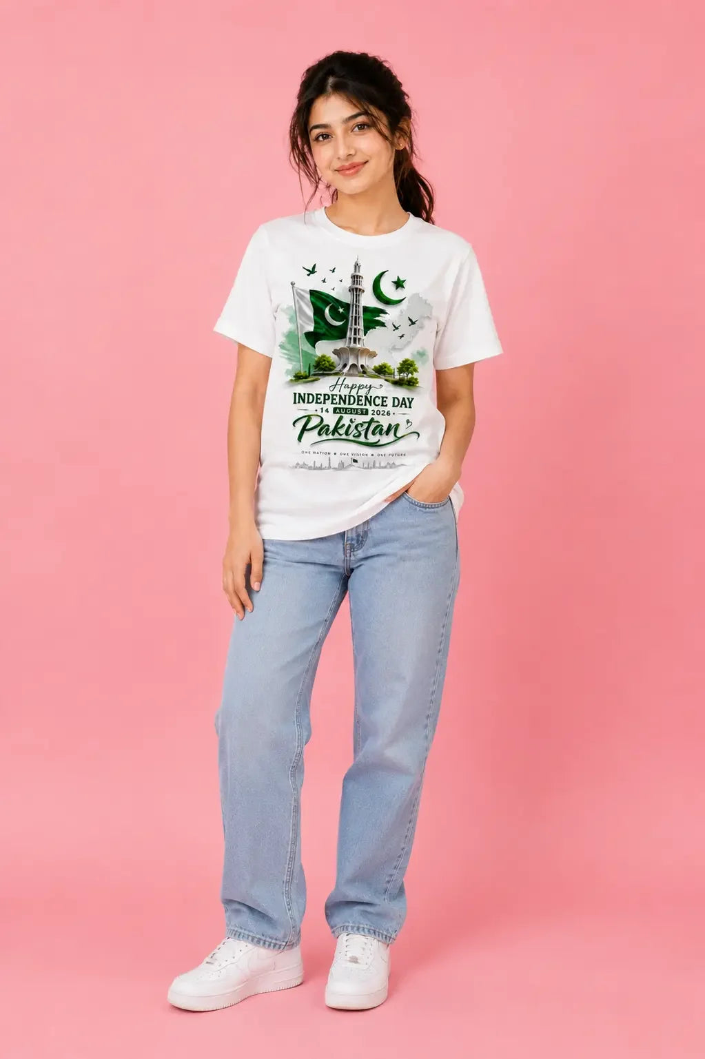 Women azadi 14 August t-shirt Pakistan - ladies independence day shirt Gift Studio