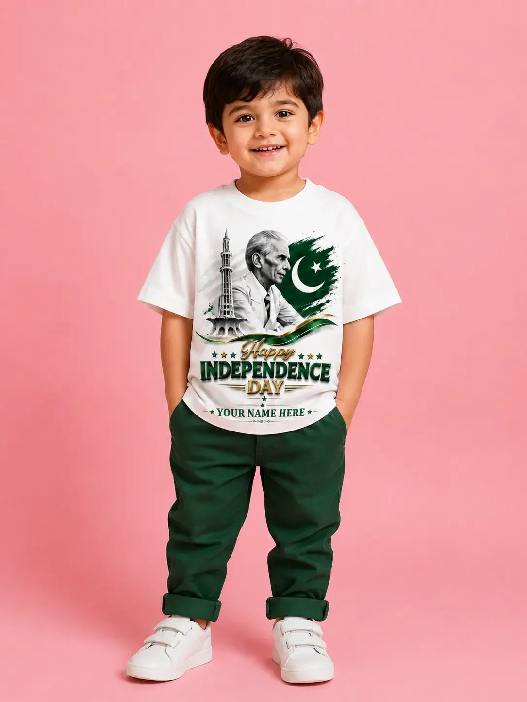Family independence day matching shirts Pakistan - 14 August Gift Studio