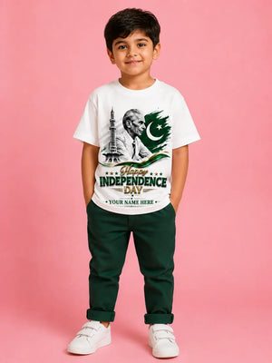 Matching family 14 August t-shirts Pakistan - azadi customize Gift Studio