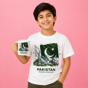 14 August azadi combo shirt cap Pakistan - customize name Gift Studio Gujranwala
