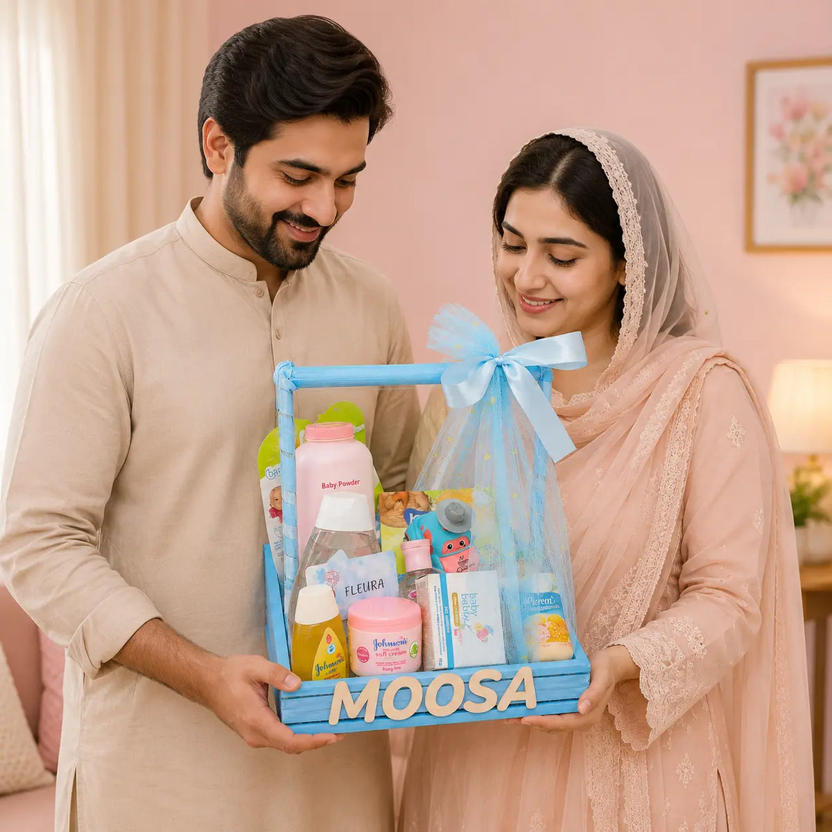 Baby Boy Gift Basket Pakistan | Personalized Newborn Crate — Gift Studio