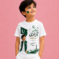 14 August white t-shirt Pakistan - customize name azadi shirt Gift Studio
