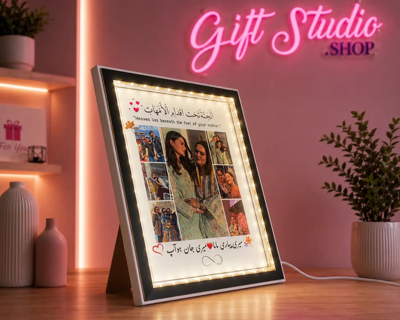 LED Photo Frame for Mom Pakistan Personalized Mother Gift - Gift Studio Pakistan photo 2