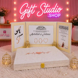 Luxury Nikkah Booklet Box Set Pakistan Premium Velvet Nikah Gift Set - Gift Studio Pakistan photo 4