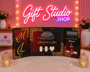 Luxury Nikkah Booklet Box Set Pakistan Premium Velvet Nikah Gift Set - Gift Studio Pakistan photo 5