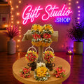 Mehndi Flower Jewellery Set Fresh Gajra and Genda Bridal Jewelry - Gift Studio Pakistan photo 1