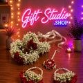 Mehndi Flower Jewellery Set Fresh Gajra and Genda Bridal Jewelry - Gift Studio Pakistan photo 4