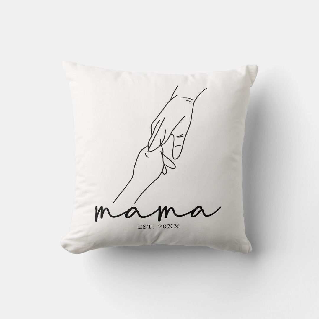 Modern Established Mama Throw Pillow