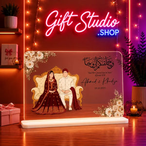 Nikah Acrylic Plaque Pakistan Personalized Wedding Gift - Gift Studio Pakistan photo 1