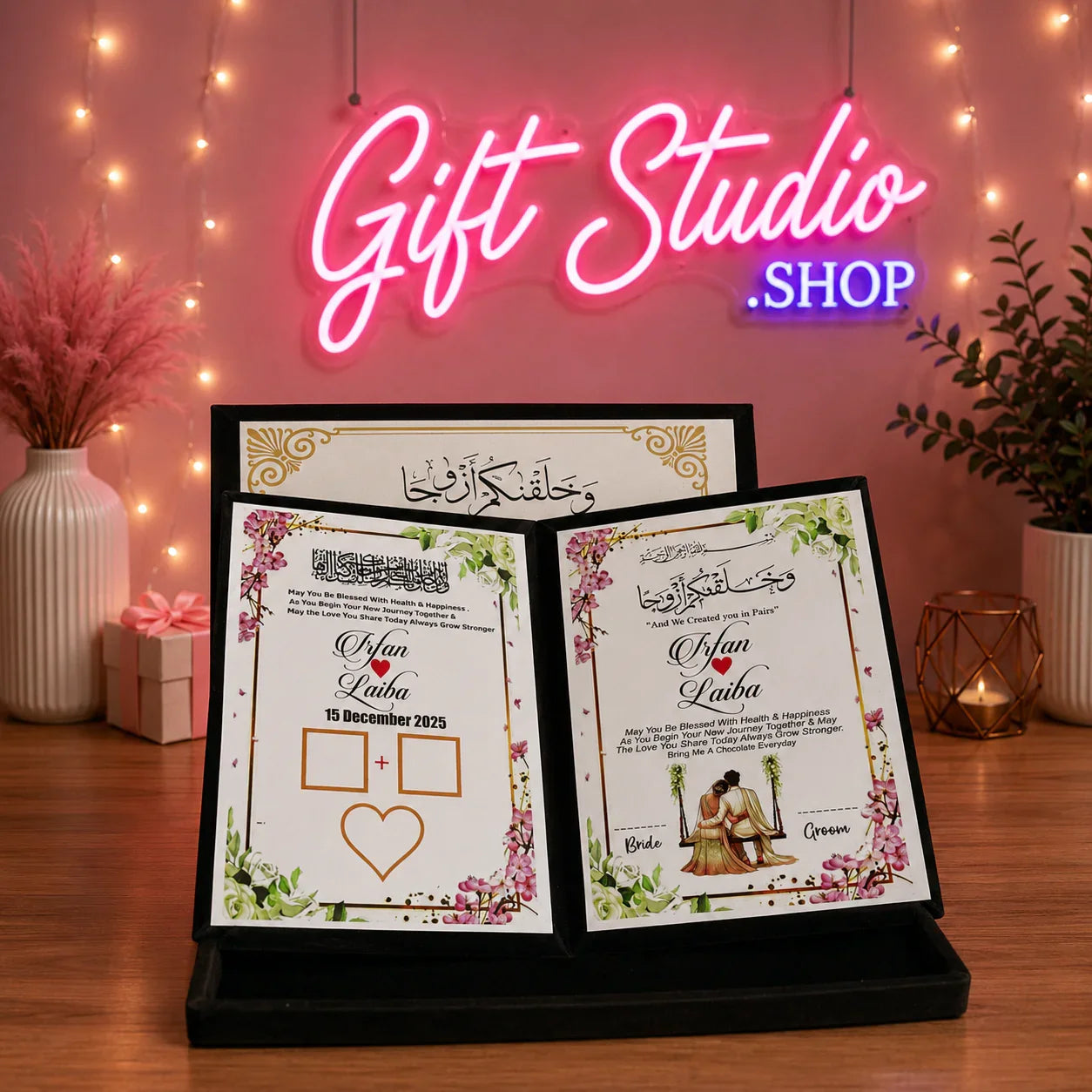 Nikah Booklet Frame Pakistan Nikkah Book with Frame and Box - Gift Studio Pakistan photo 4