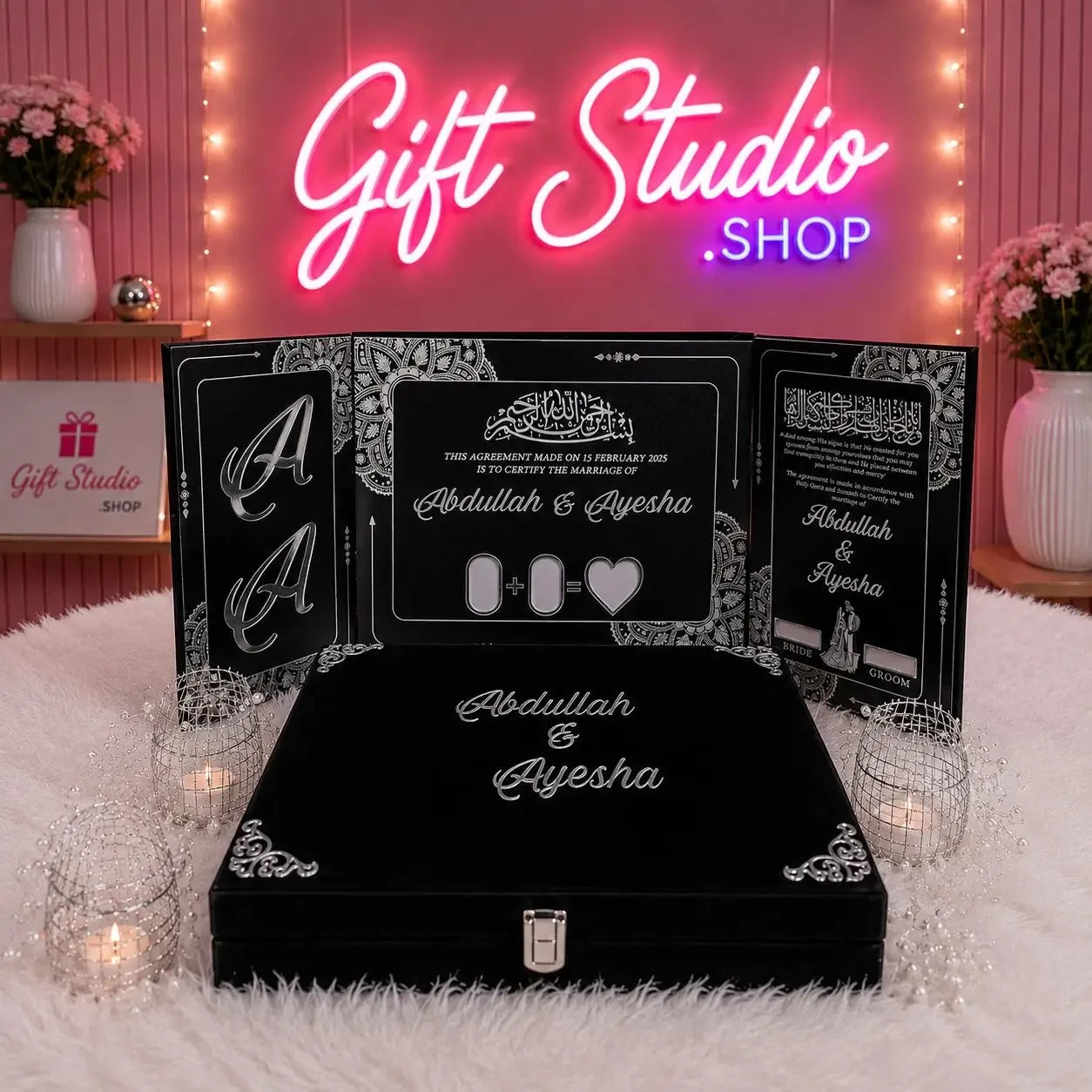 Nikah Certificate Booklet with Pen and Box Pakistan - Gift Studio Pakistan photo 2