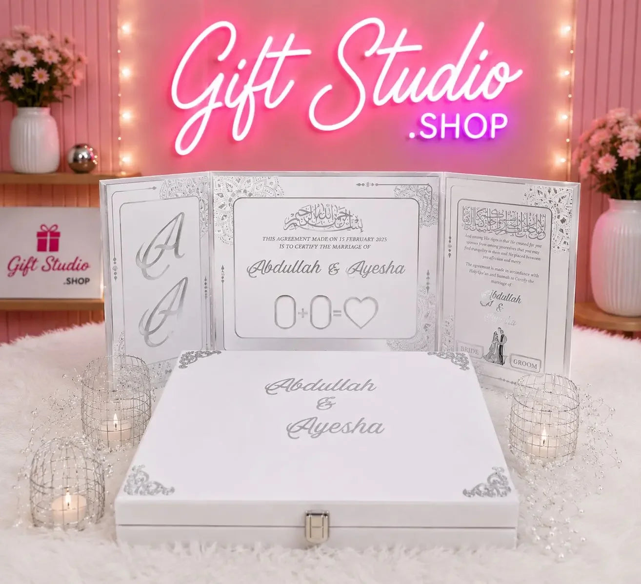 Nikah Certificate Booklet with Pen and Box Pakistan - Gift Studio Pakistan photo 4