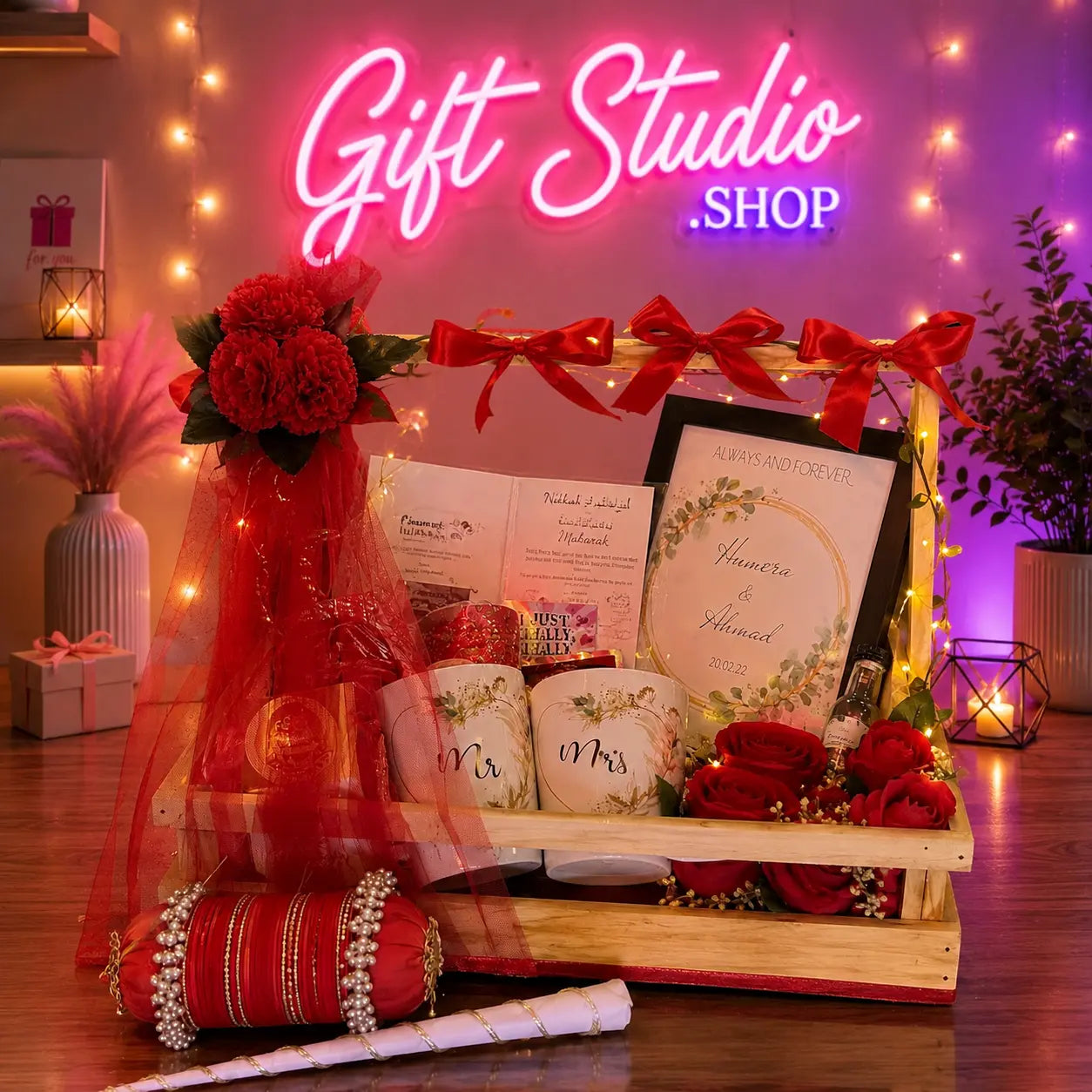Nikah Gift Basket Pakistan Mehndi and Wedding Hamper - Gift Studio Pakistan photo 1