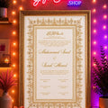 Nikkah Certificate Frame Gold Design Pakistan - Gift Studio Pakistan photo 1