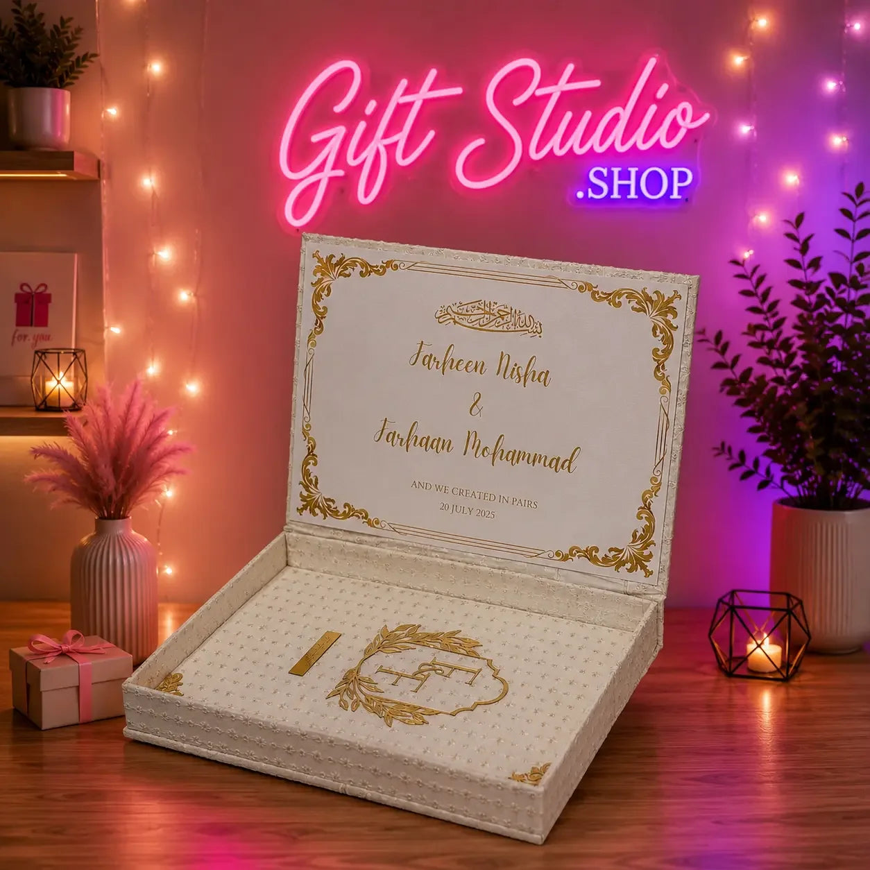 Nikkah Velvet Book Kit gift box packaging Pakistan
