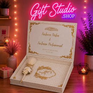 Nikkah Velvet Book Kit with Pen Pakistan complete wedding set