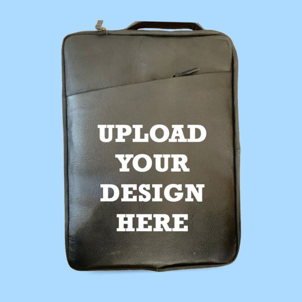  Office Laptop Bag with "Your Design Here" placeholder, stylish leather gear from Gift Studio Pakistan