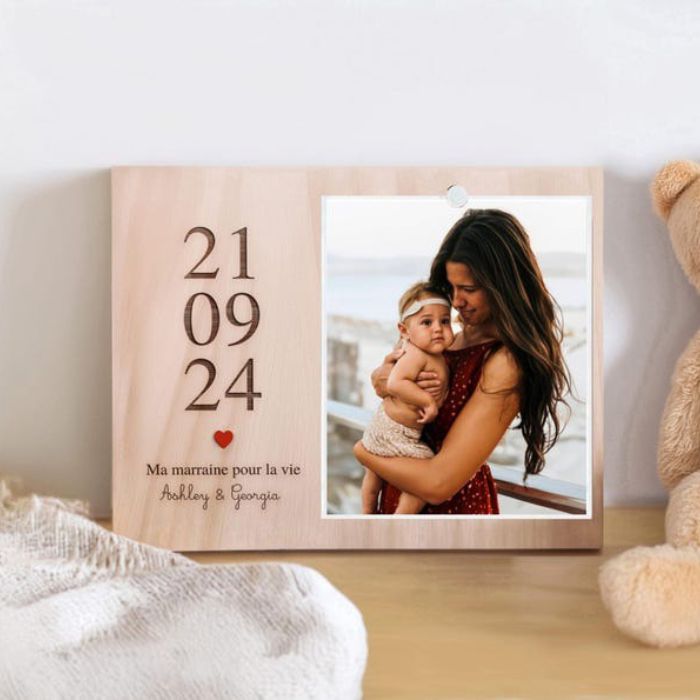 Personalized Baptism Date Photo Frame-Unique Gift for Parents - My Store