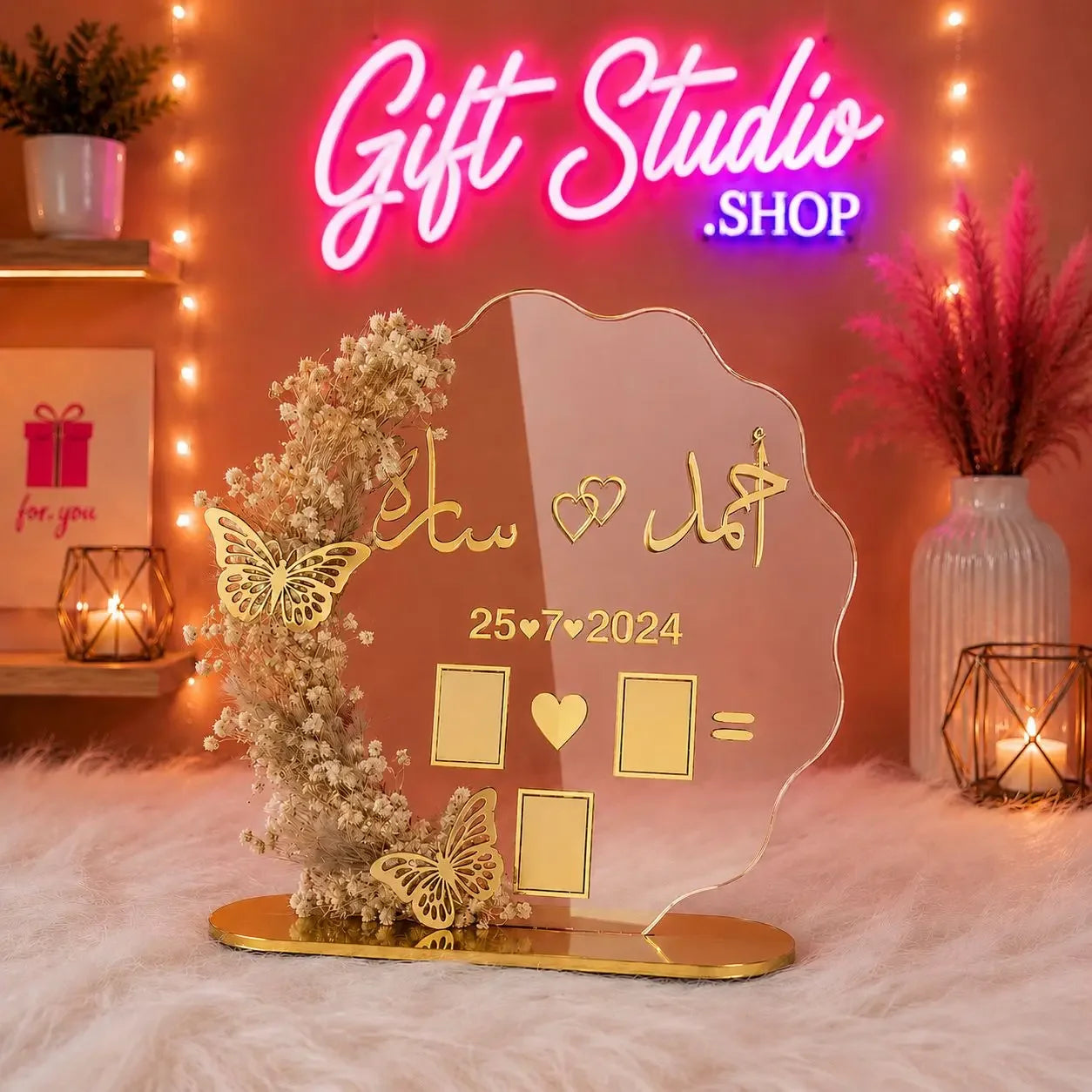 Personalized Wedding Thumb Board Custom Thumbprint Keepsake Pakistan - Gift Studio Pakistan photo 1