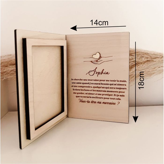 Personalized Wooden Photo Frame with Custom Engraved Text – Ideal for Grandparents,Parents, or Special Occasions