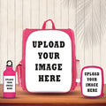  Picture School Bag, Lunch Box & Water Bottle Set with "Your Image Here" design, kids school gear from Gift Studio Pakistan