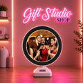 Round Magic Mirror LED Frame Pakistan Circle Photo Frame Gift - Gift Studio Pakistan photo 1