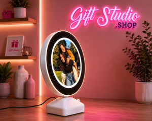Round Magic Mirror LED Frame Pakistan Circle Photo Frame Gift - Gift Studio Pakistan photo 3