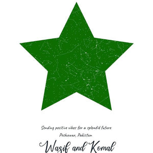 Supernova Star Map Poster for Wasif & Komal from Gift Studio