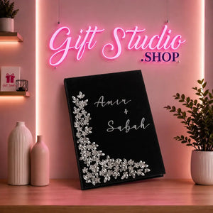 Velvet Nikkah Nama Certificate with Box Pakistan Nikah Booklet - Gift Studio Pakistan photo 1