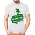 White t-shirt with Pakistan 14 August crescent-star design